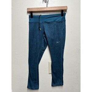 Nike Dri-FIT capri running leggings in teal  Xs Drawstring Pocket